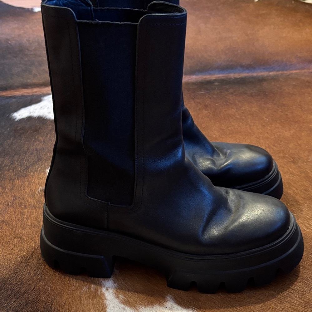 Thursday Boot Company Black Leather Reign Boots